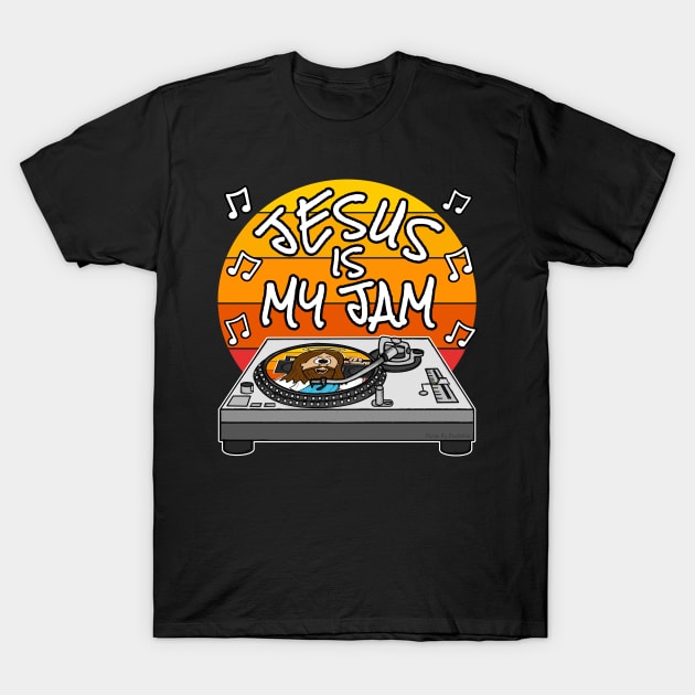 Jesus Is My Jam Christian DJ Church Musician T-Shirt by doodlerob